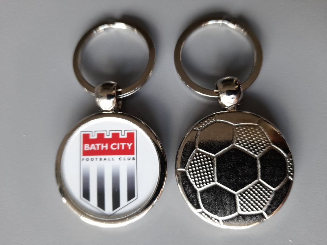 Bath City Football-Shaped Key Ring