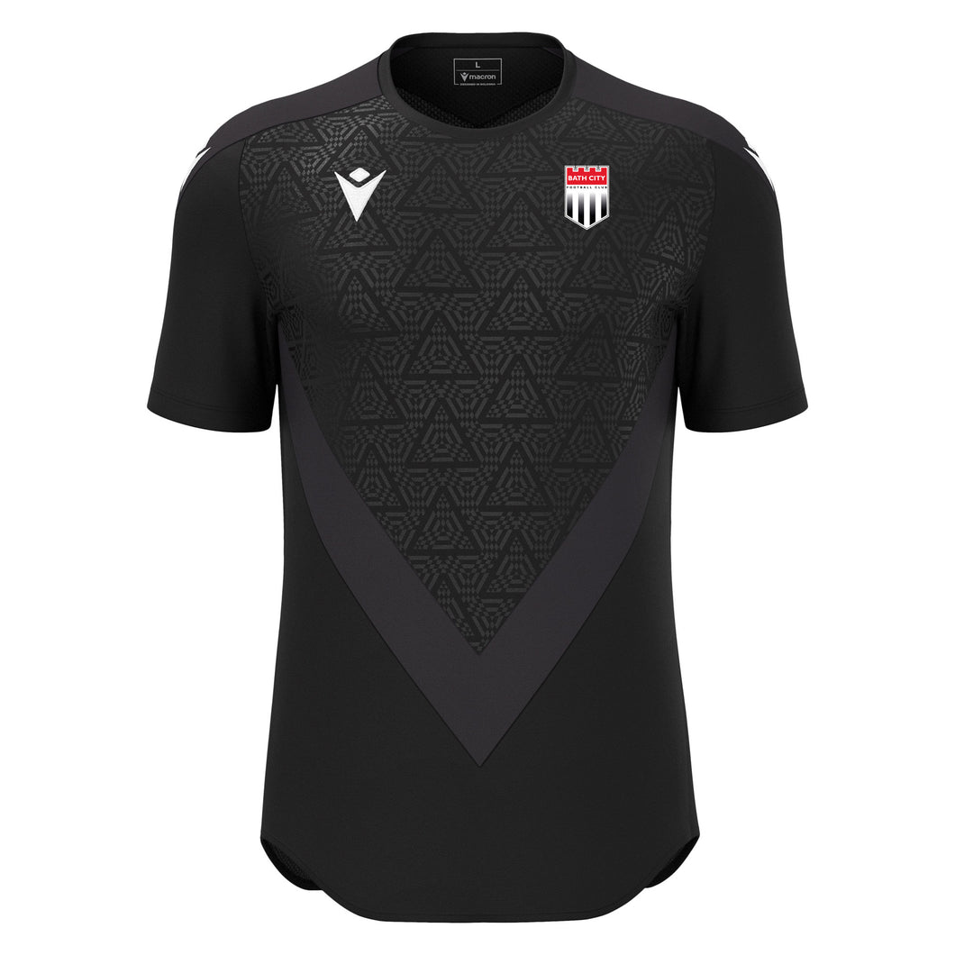 T-Shirt in Black - Macron Wisp Design