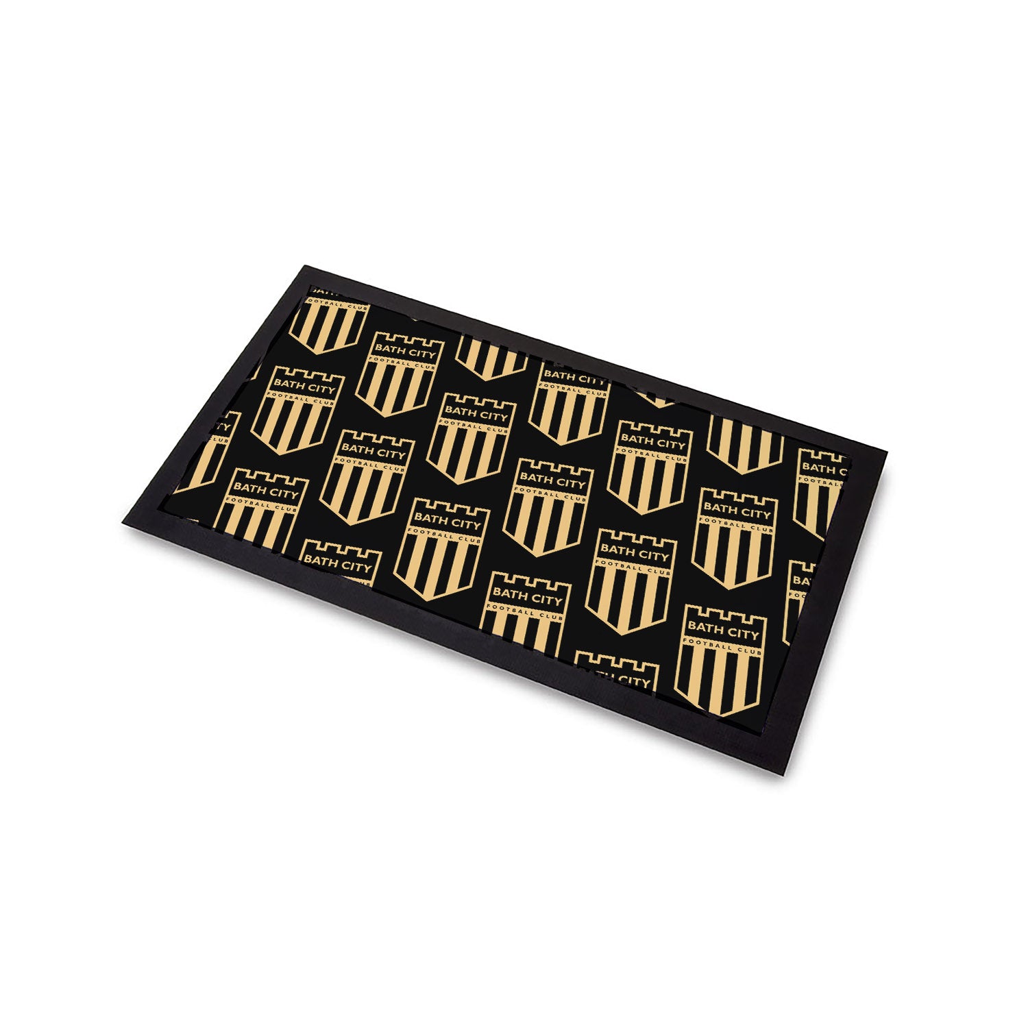 Bath City Black and Gold Repeat Crest Bar Runner
