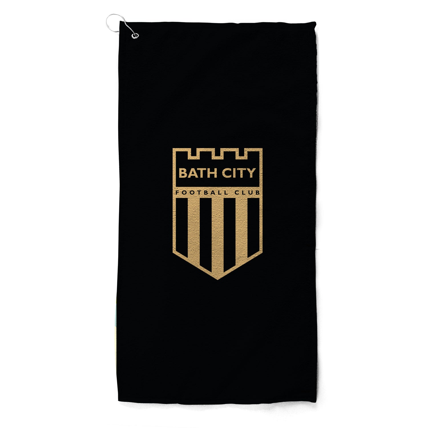 Bath City Black and Gold Crest Golf Towel