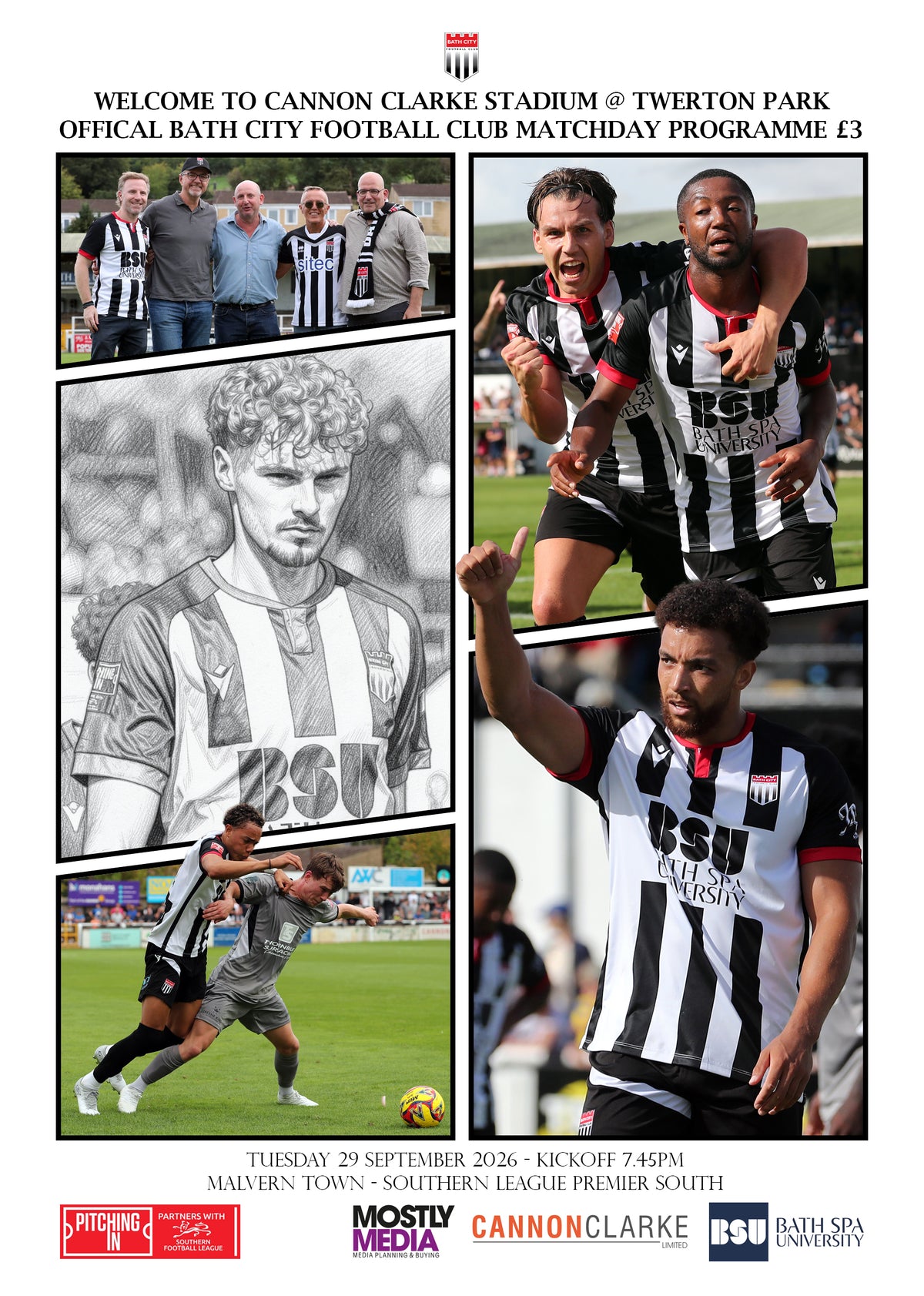 Matchday Programme v Malvern Town - Tuesday 29 September 2026