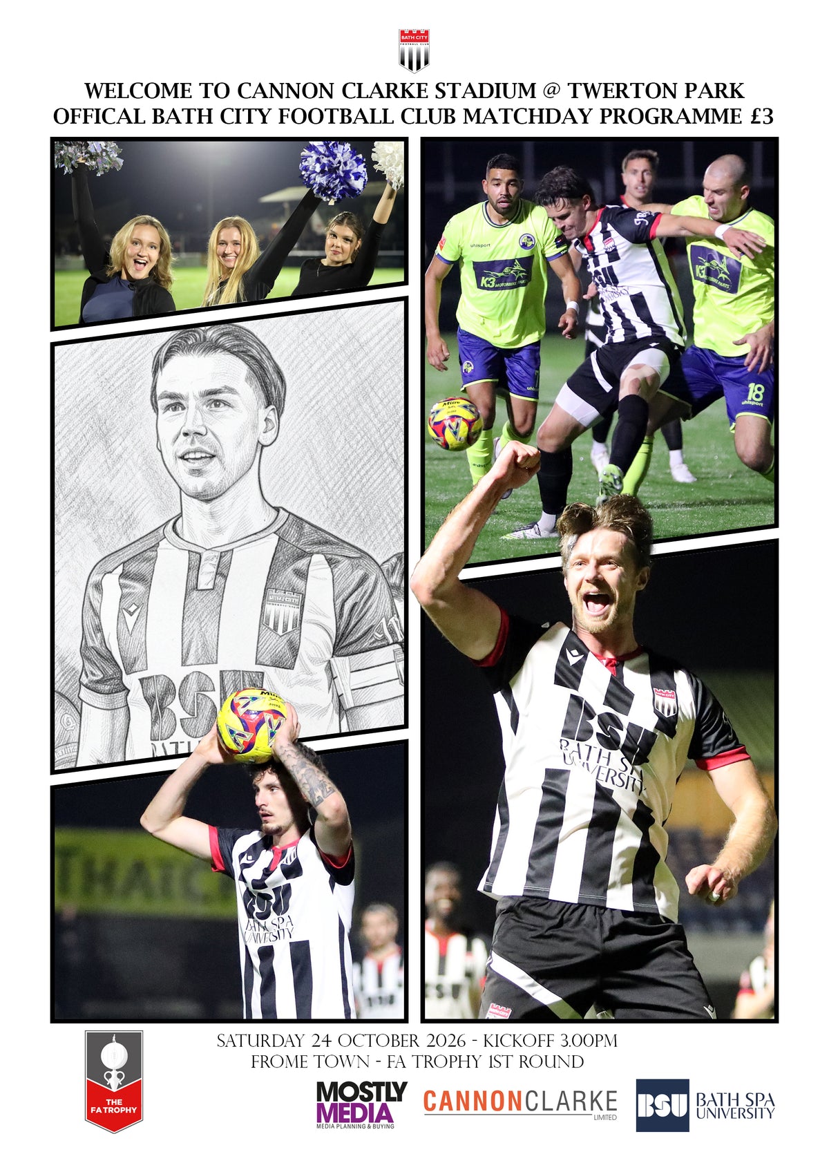 Matchday Programme v Frome Town (Isuzu FA Trophy) - Saturday 24 October 2026