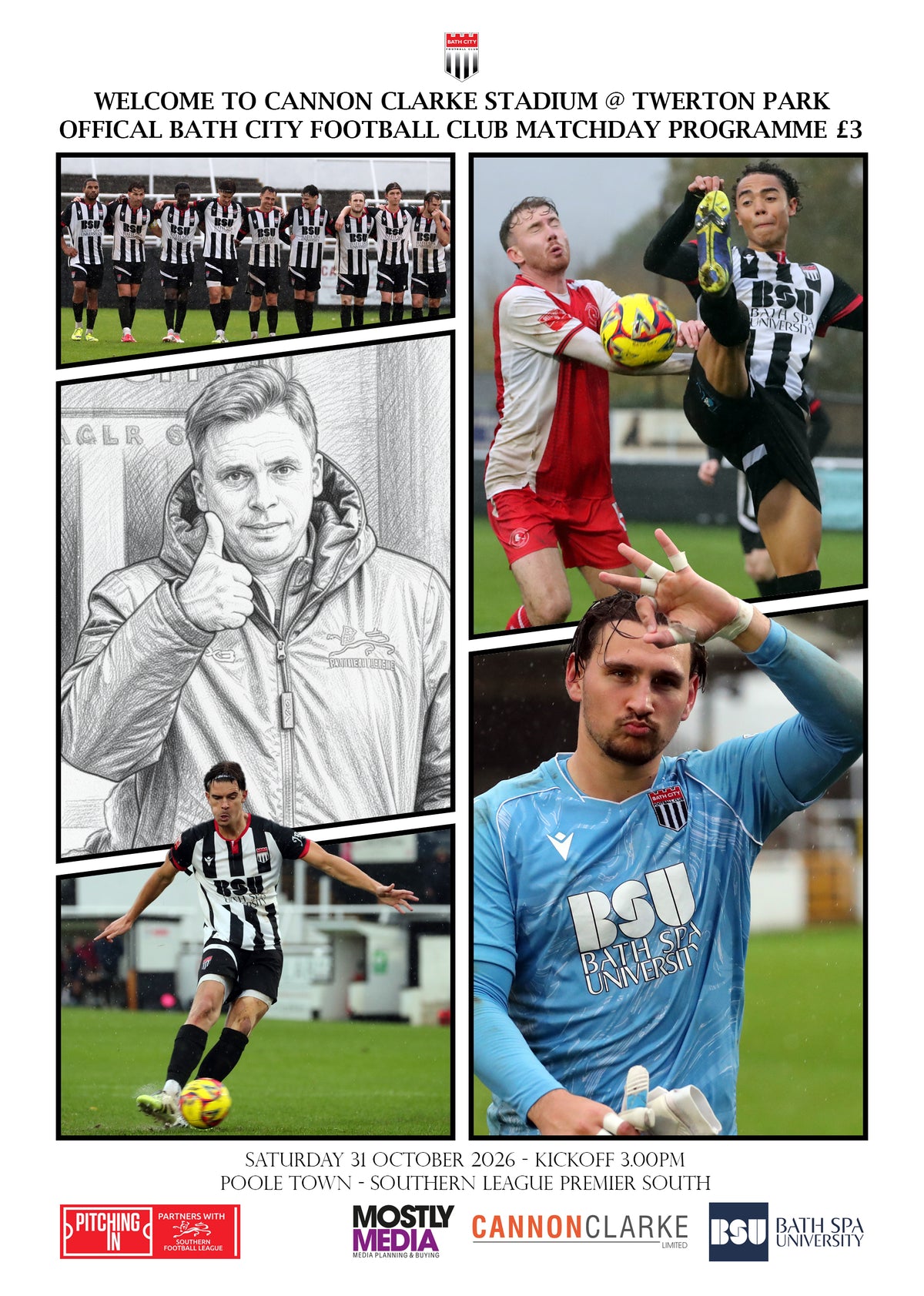 Matchday Programme v Poole Town - Saturday 31 October 2026