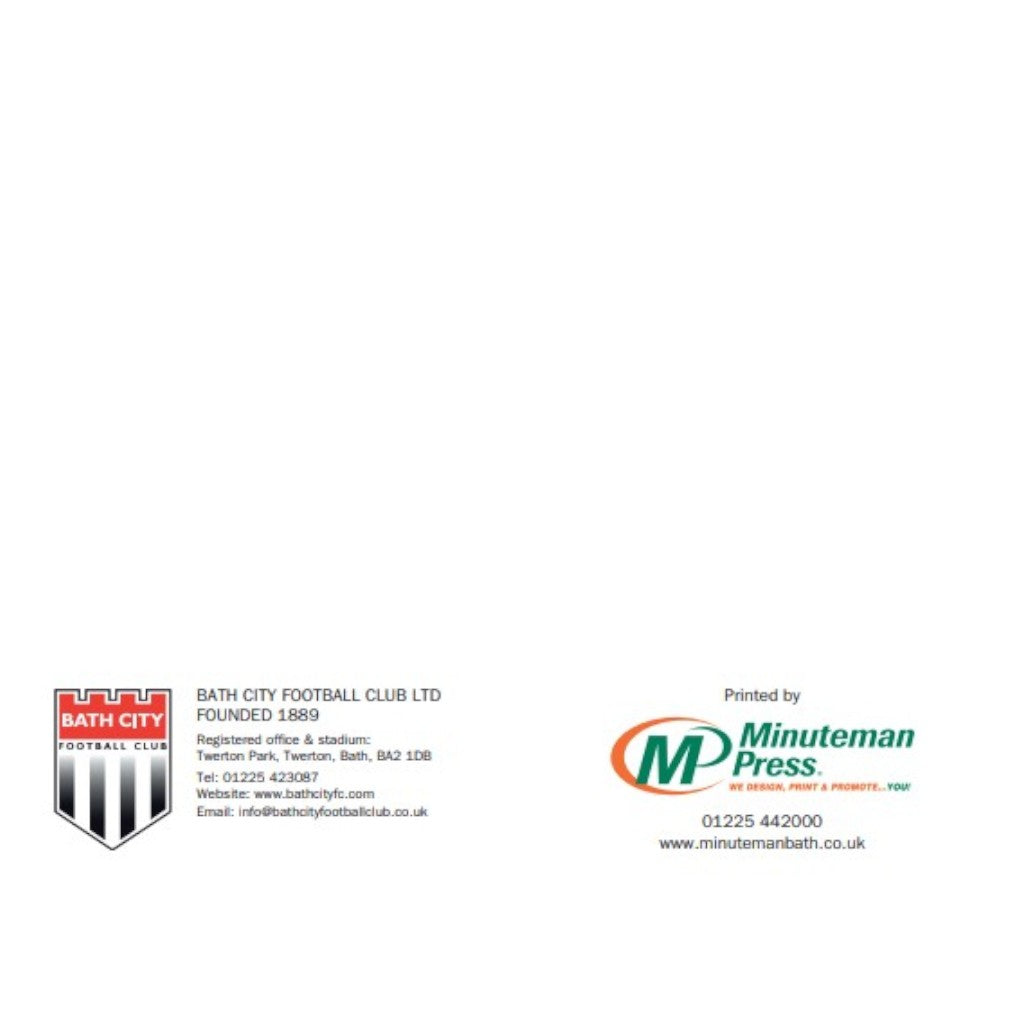 Bath City Greetings Card - Featuring the 2025/26 Playing Squad