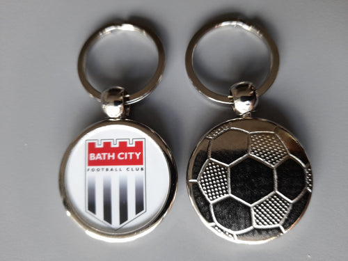 Bath City Football-Shaped Key Ring